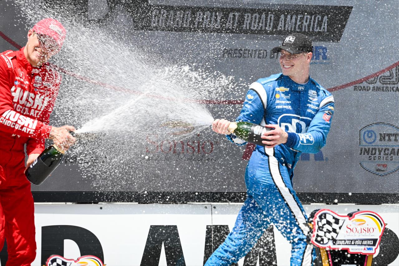 Marcus Ericsson and Josef Newgarden - Sonsio Grand Prix at Road America - By: James Black -- Photo by: James  Black
