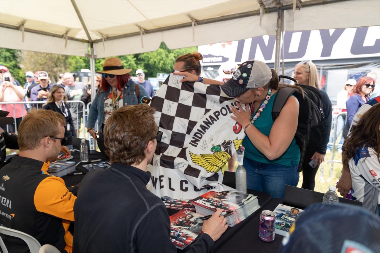 David Malukas with fans - Sonsio Grand Prix at Road America - By: Travis Hinkle -- Photo by: Travis Hinkle