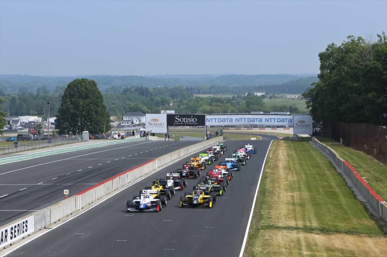 The start - INDY NXT by Firestone Grand Prix at Road America - By: Chris Jones -- Photo by: Chris Jones