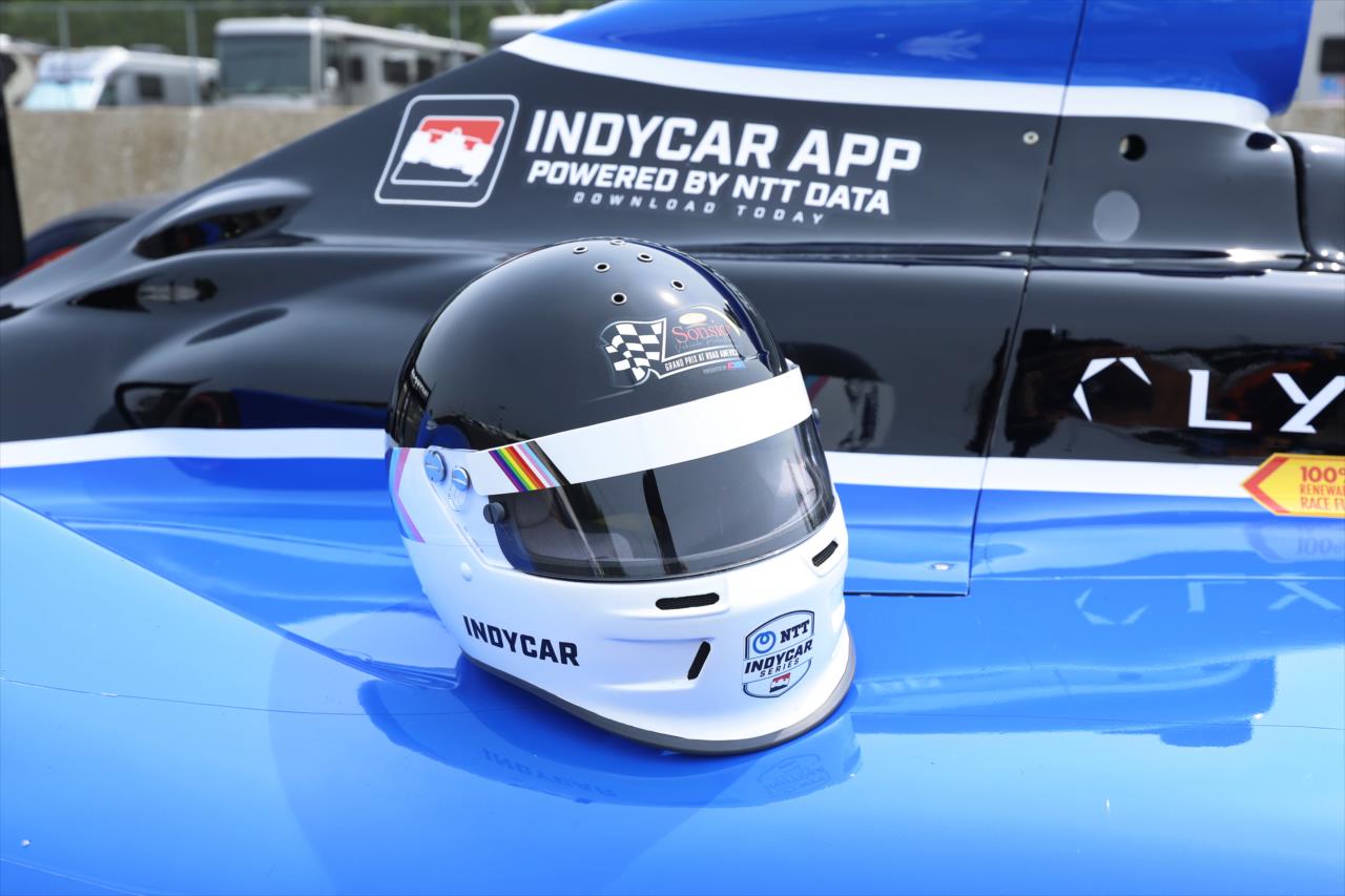 Chayla Edwards's helmet for the Fastest Seat in Motorsports - Sonsio Grand Prix at Road America - By: Chris Jones -- Photo by: Chris Jones