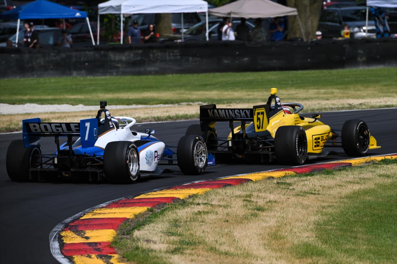 Christian Bogle and Colin Kaminsky - INDY NXT by Firestone Grand Prix at Road America - By: James Black -- Photo by: James  Black