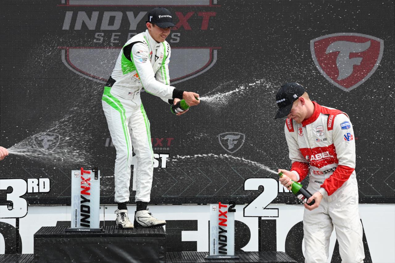 Nolan Siegel and Jacob Abel - INDY NXT by Firestone Grand Prix at Road America - By: James Black -- Photo by: James  Black