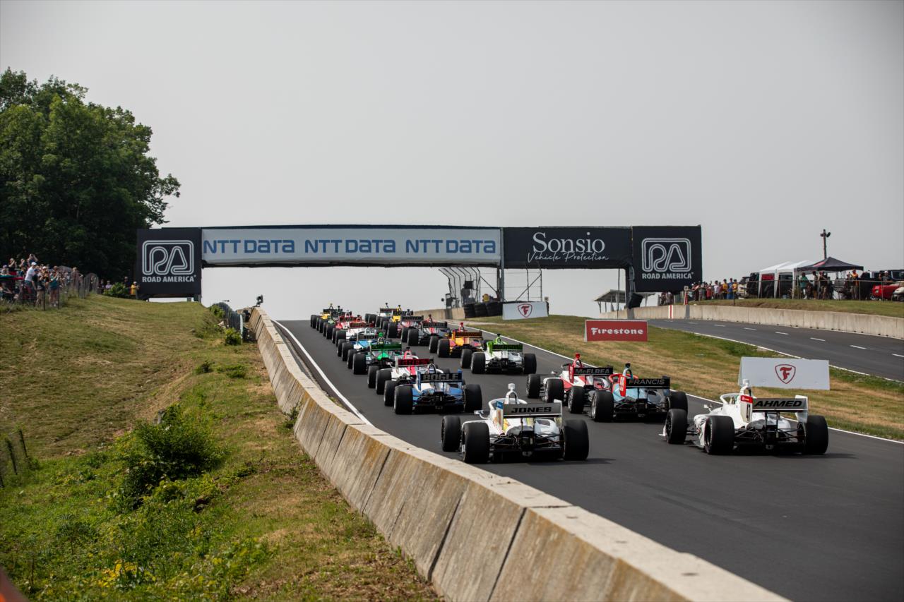 The start - INDY NXT by Firestone Grand Prix at Road America - By: Travis Hinkle -- Photo by: Travis Hinkle