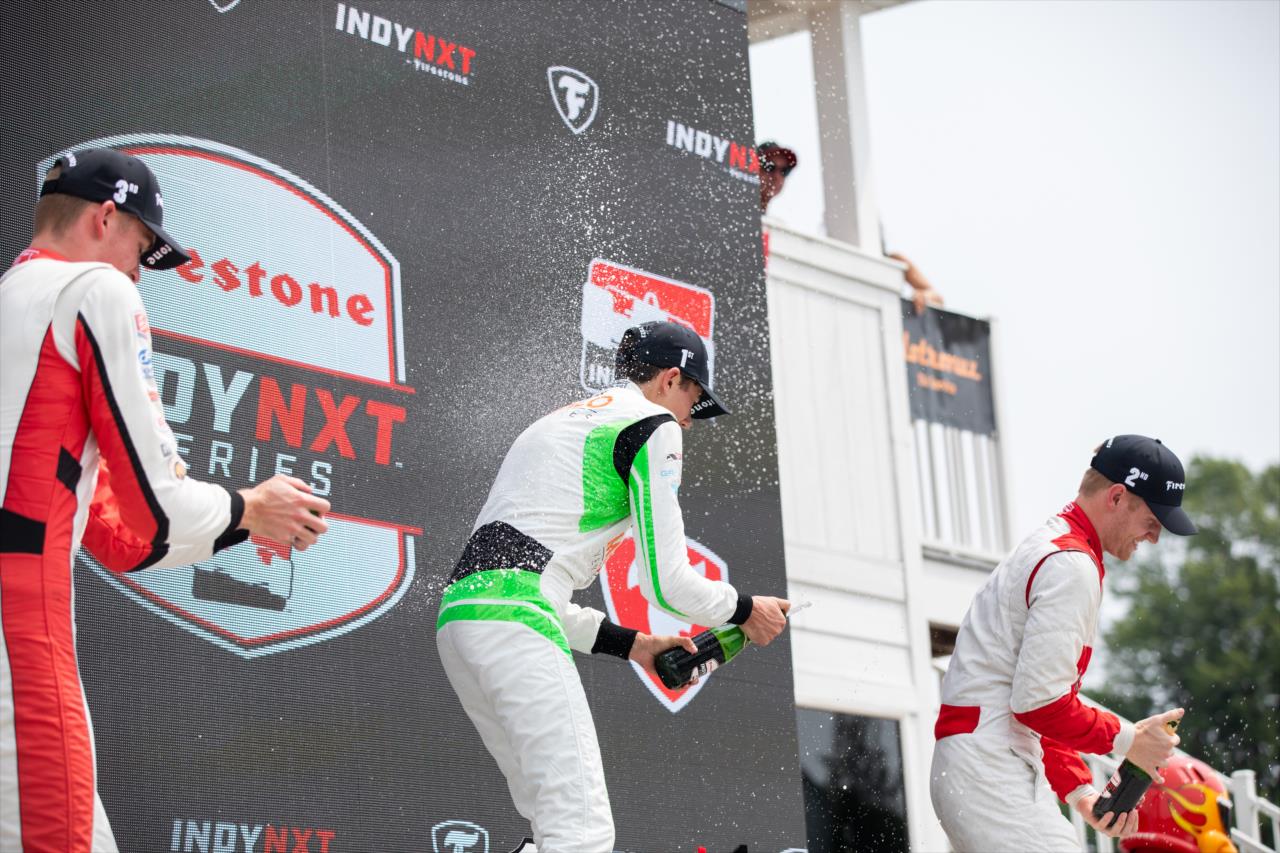 Nolan Siegel, Hunter McElrea and Jacob Abel - INDY NXT by Firestone Grand Prix at Road America - By: Travis Hinkle -- Photo by: Travis Hinkle
