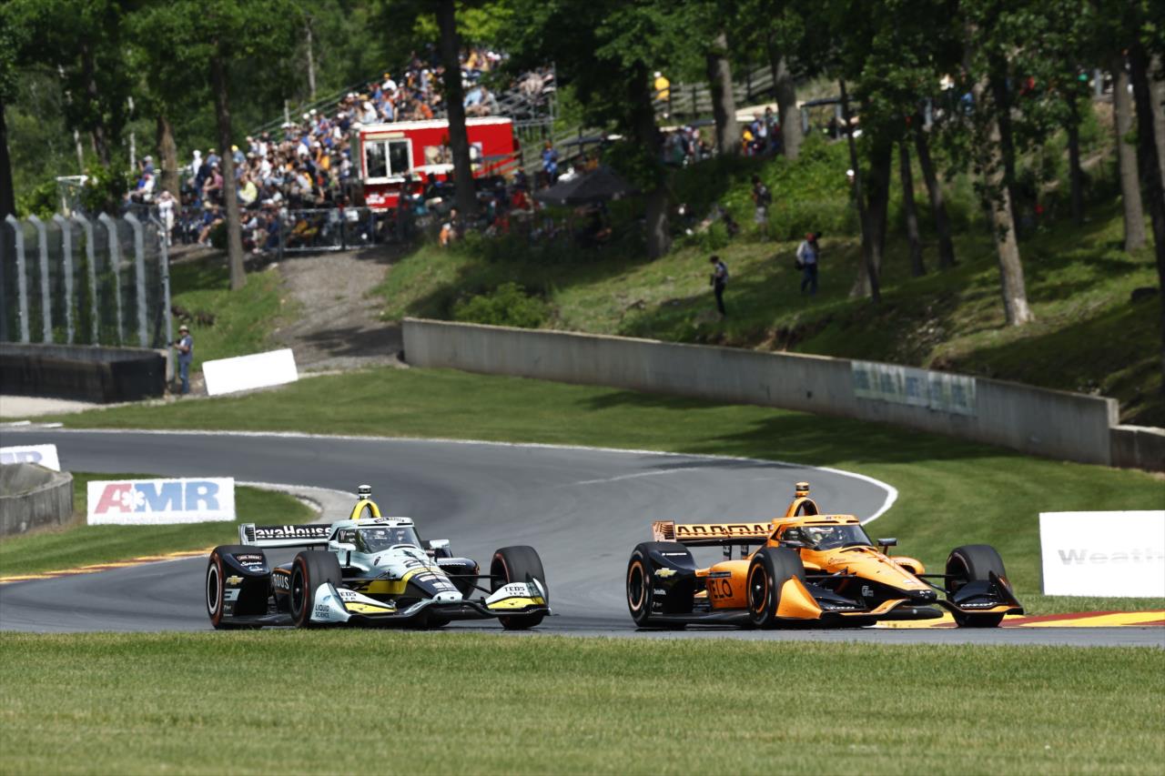 Alexander Rossi and Christian Lundgaard - XPEL Grand Prix at Road America - By: Chris Jones -- Photo by: Chris Jones