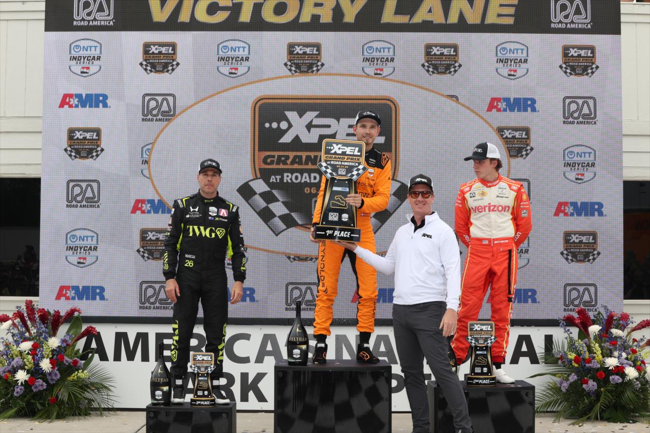 Will Power, Christian Lundgaard and David Malukas - XPEL Grand Prix at Road America - By: Joe Skibinski -- Photo by: Joe Skibinski