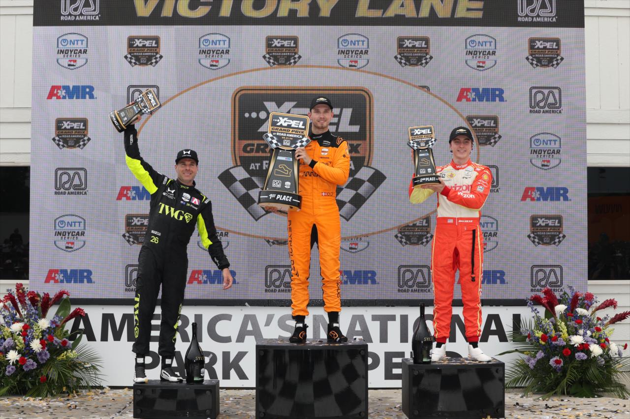 Will Power, Christian Lundgaard and David Malukas - XPEL Grand Prix at Road America - By: Joe Skibinski -- Photo by: Joe Skibinski