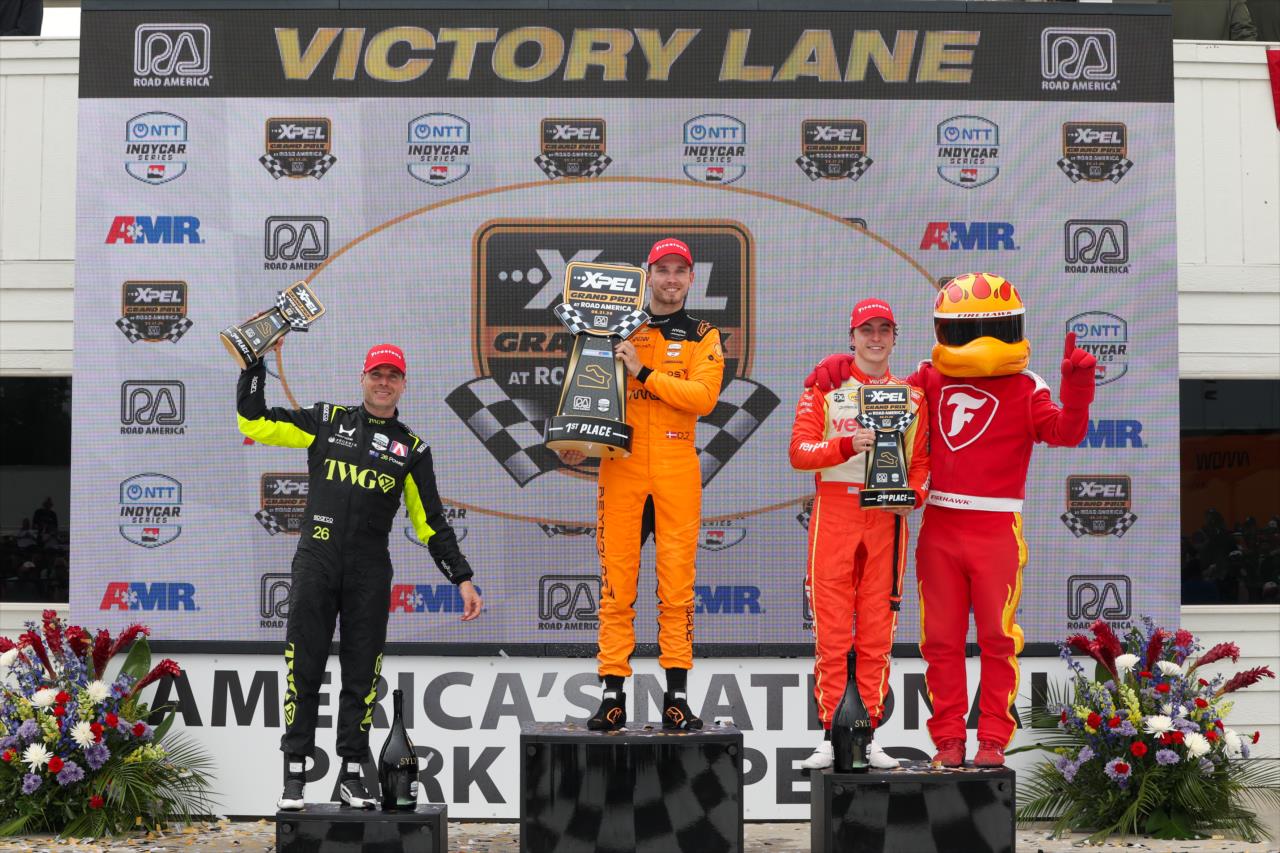 Will Power, Christian Lundgaard and David Malukas - XPEL Grand Prix at Road America - By: Joe Skibinski -- Photo by: Joe Skibinski