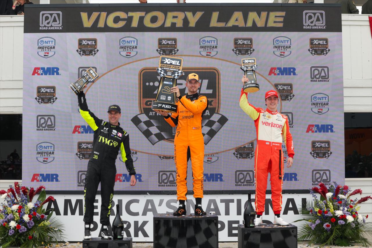 Will Power, Christian Lundgaard and David Malukas - XPEL Grand Prix at Road America - By: Joe Skibinski -- Photo by: Joe Skibinski
