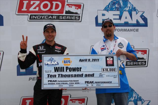 Will Power receives the big money for his efforts today -- Photo by: Chris Jones