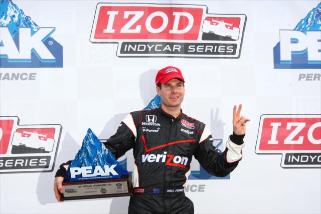 Will Power secures pole. -- Photo by: Chris Jones