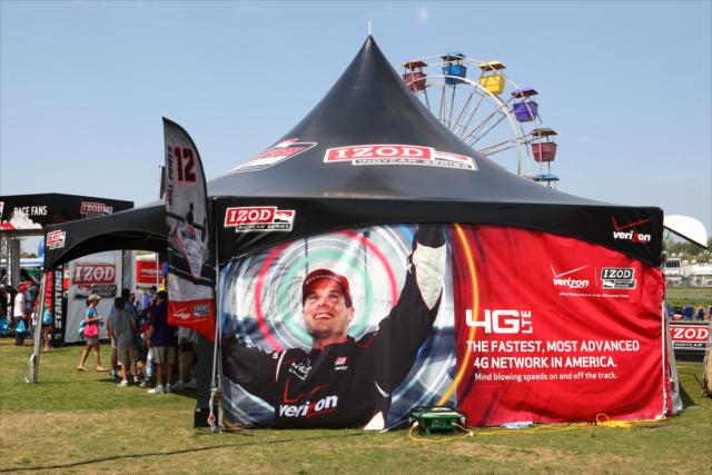 Will Power and Verizon on display at the Fan Village -- Photo by: Chris Jones