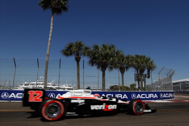 Will Power on the streets. -- Photo by: LAT Photo USA