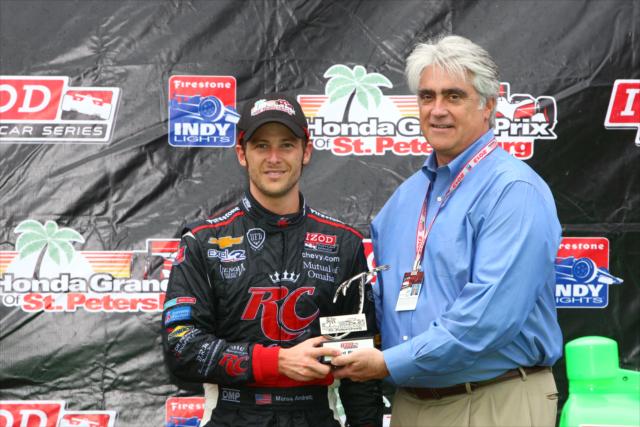 Marco Andretti and Mark Miles -- Photo by: Chris Jones