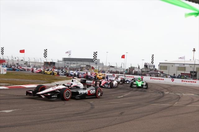 Will Power leads the field -- Photo by: Chris Jones