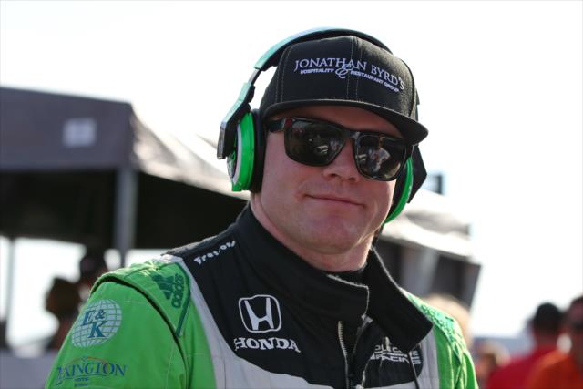 Conor Daly on pit lane prior to qualifications for the Firestone Grand Prix of St. Petersburg -- Photo by: Chris Jones