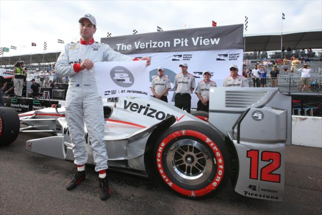 Will Power wins the Verizon P1 Award for claiming the pole position for the Firestone Grand Prix of St. Petersburg -- Photo by: Chris Jones