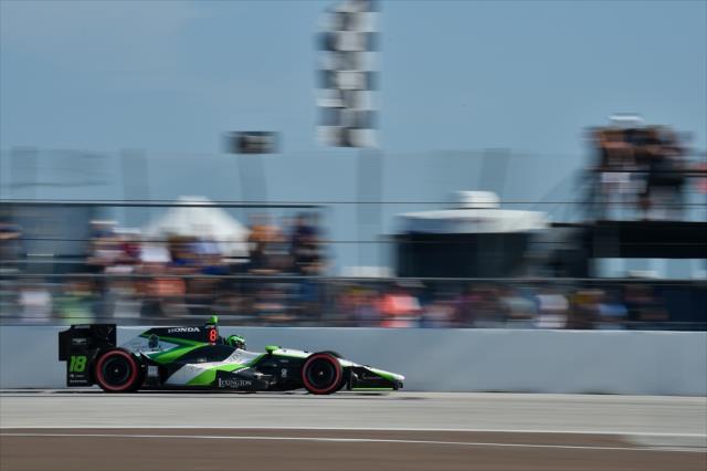 Conor Daly on course during qualifications for the Firestone Grand Prix of St. Petersburg -- Photo by: Chris Owens