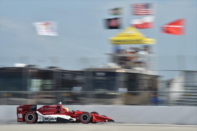 Spencer Pigot on course during qualifications for the Firestone Grand Prix of St. Petersburg -- Photo by: Chris Owens