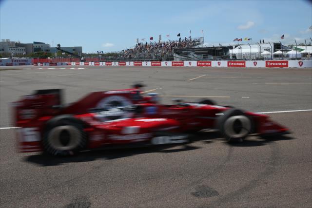 Graham Rahal leaves pit lane during practice for the Firestone Grand Prix of St. Petersburg -- Photo by: Chris Jones