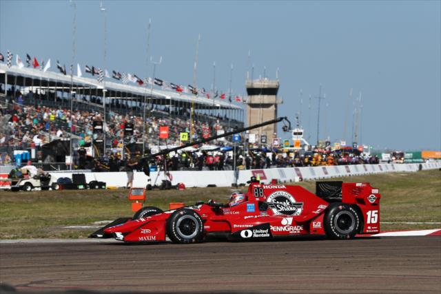 Graham Rahal sets sail toward Turn 2 during practice for the Firestone Grand Prix of St. Petersburg -- Photo by: Chris Jones