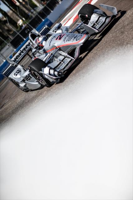 Josef Newgarden exits Turn 10 during practice for the Firestone Grand Prix of St. Petersburg -- Photo by: Shawn Gritzmacher