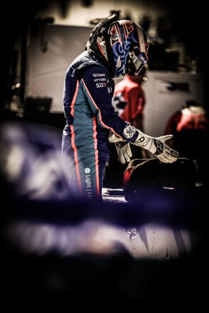 Scott Dixon gets prepared for practice along pit lane in St. Petersburg -- Photo by: Shawn Gritzmacher