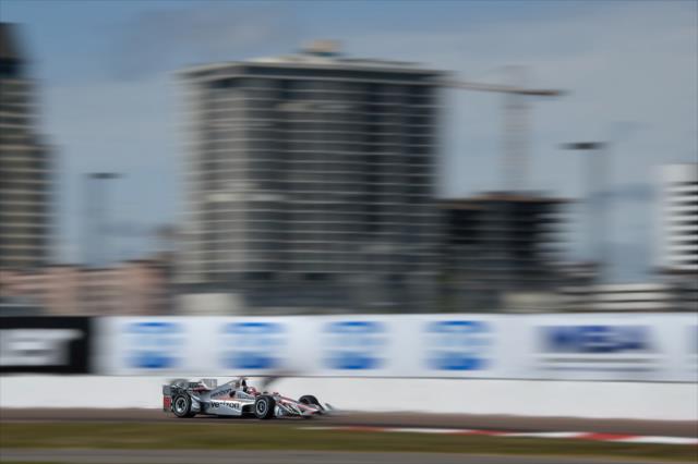 Will Power streaks toward Turn 13 during the final warmup for the Firestone Grand Prix of St. Petersburg -- Photo by: Chris Owens