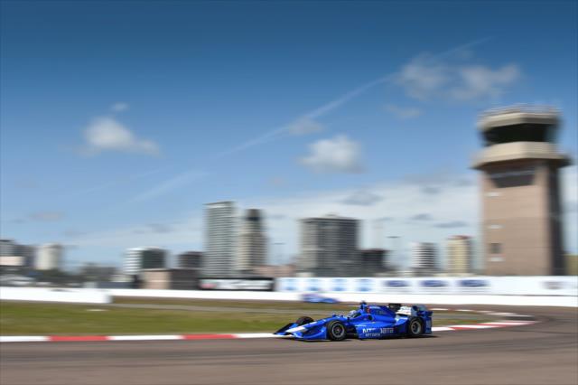 Tony Kanaan rolls into Turn 14 during the final warmup for the Firestone Grand Prix of St. Petersburg -- Photo by: Chris Owens