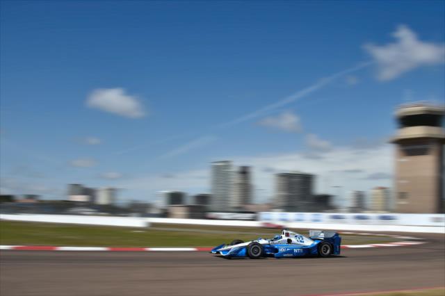 Simon Pagenaud rolls through Turn 14 during the final warmup for the Firestone Grand Prix of St. Petersburg -- Photo by: Chris Owens