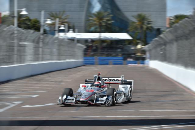 Will Power dives into Turn 11 during the final warmup for the Firestone Grand Prix of St. Petersburg -- Photo by: Chris Owens