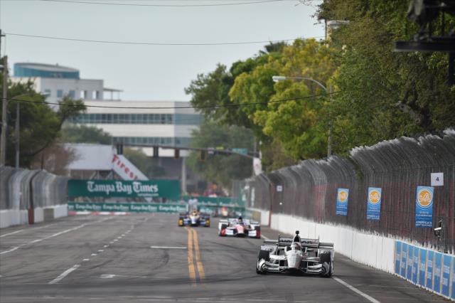 Josef Newgarden sets up for Turn 4 during the Firestone Grand Prix of St. Petersburg -- Photo by: Chris Owens