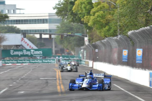 Tony Kanaan sets up for Turn 4 during the Firestone Grand Prix of St. Petersburg -- Photo by: Chris Owens