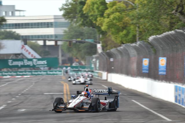 Ed Jones sets up for Turn 4 during the Firestone Grand Prix of St. Petersburg -- Photo by: Chris Owens