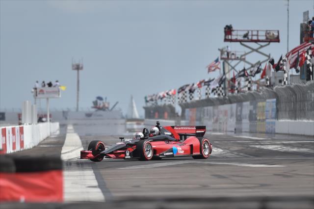 Mario Andretti pilots the Honda Fastest Seat in Sports into Turn 1 during the parade laps before the Firestone Grand Prix of St. Petersburg -- Photo by: Chris Owens