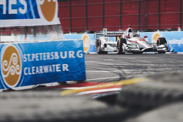 Will Power sets up for Turn 4 during the Firestone Grand Prix of St. Petersburg -- Photo by: Joe Skibinski