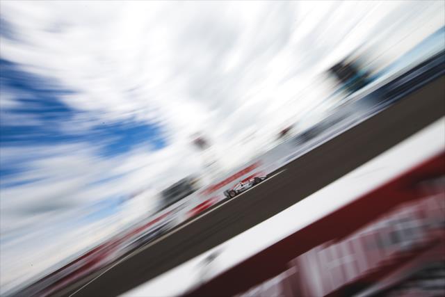 Josef Newgarden streaks down the frontstretch during the Firestone Grand Prix of St. Petersburg -- Photo by: Joe Skibinski