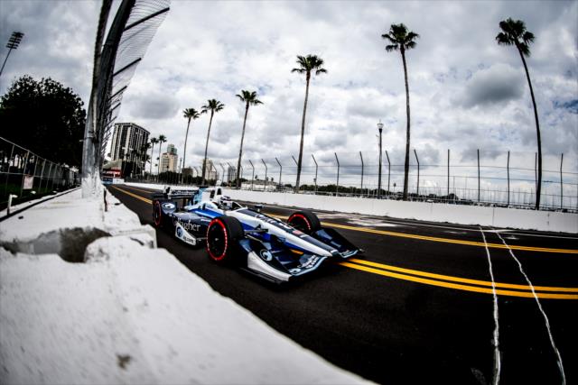 Max Chilton sets sail toward Turn 10 during the Firestone Grand Prix of St. Petersburg -- Photo by: Shawn Gritzmacher
