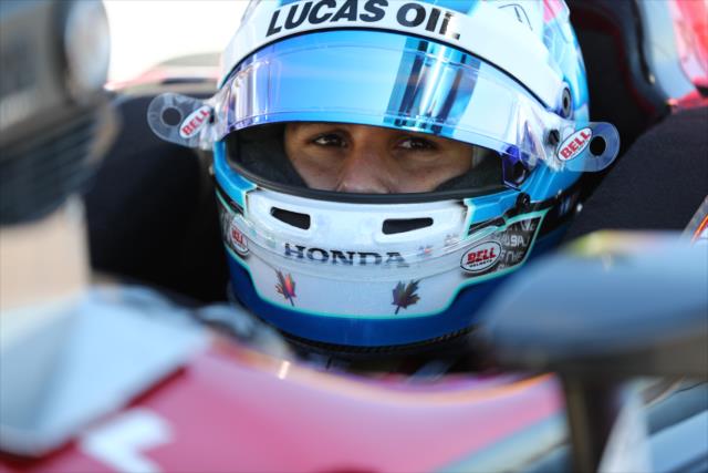 Robert Wickes sits in his No. 6 Lucas Oil Honda on pit lane prior to practice for the Firestone Grand Prix of St. Petersburg -- Photo by: Chris Jones