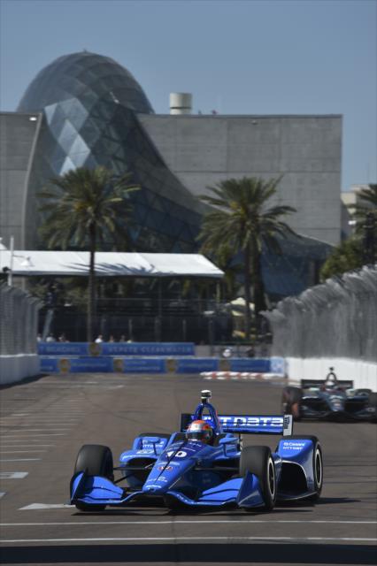 Ed Jones dives into Turn 11 during practice for the Firestone Grand Prix of St. Petersburg -- Photo by: Chris Owens
