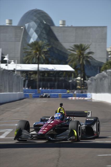 Robert Wickens dives into Turn 11 during practice for the Firestone Grand Prix of St. Petersburg -- Photo by: Chris Owens