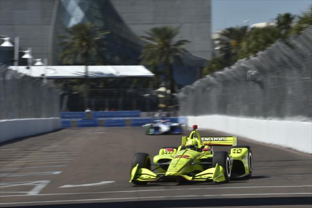 Simon Pagenaud makes his approach to Turn 11 during practice for the Firestone Grand Prix of St. Petersburg -- Photo by: Chris Owens