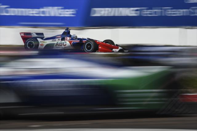 Tony Kanaan rolls into the final hairpin during practice for the Firestone Grand Prix of St. Petersburg -- Photo by: Chris Owens