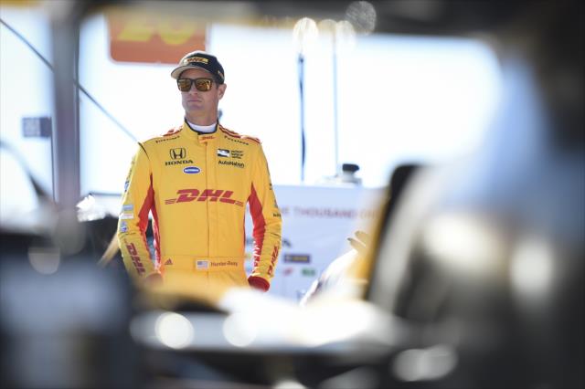 Ryan Hunter-Reay waits along pit lane prior to practice for the Firestone Grand Prix of St. Petersburg -- Photo by: Chris Owens