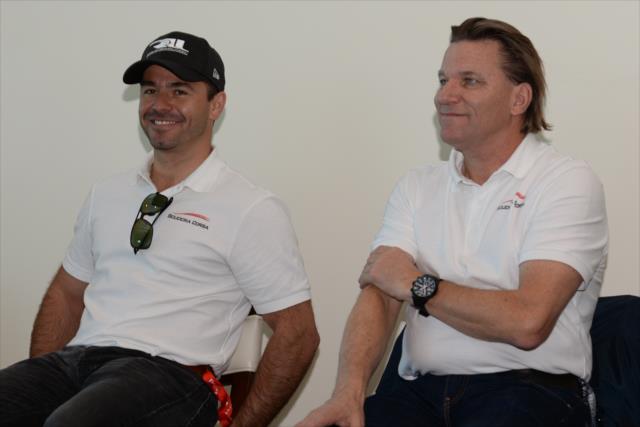 Oriol Servia and Stefan Johansson announce their entry into the 2018 Indianapolis 500 -- Photo by: James  Black