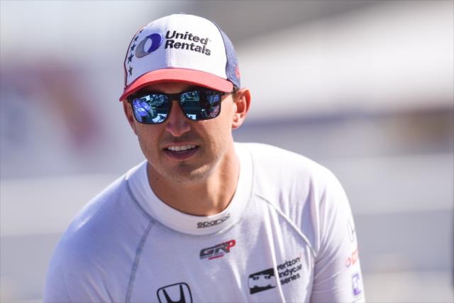 Graham Rahal looks down pit lane prior to practice for the Firestone Grand Prix of St. Petersburg -- Photo by: James  Black