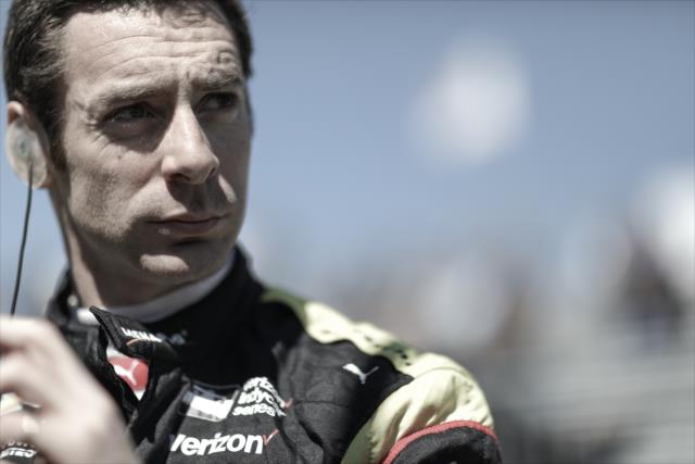 Simon Pagenaud looks down pit lane prior to practice for the Firestone Grand Prix of St. Petersburg -- Photo by: Shawn Gritzmacher