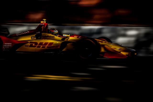 Ryan Hunter-Reay on course during practice for the Firestone Grand Prix of St. Petersburg -- Photo by: Shawn Gritzmacher