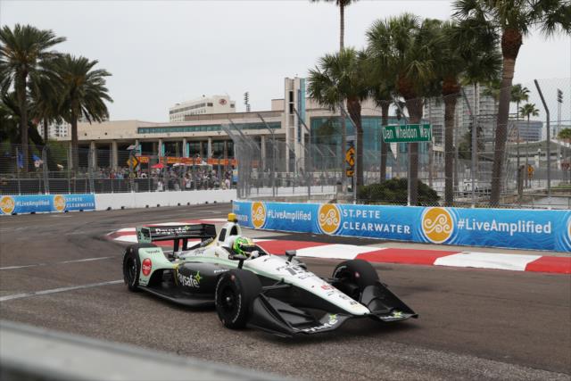 Zachary Claman De Melo exits Turn 10 during practice for the Firestone Grand Prix of St. Petersburg -- Photo by: Chris Jones