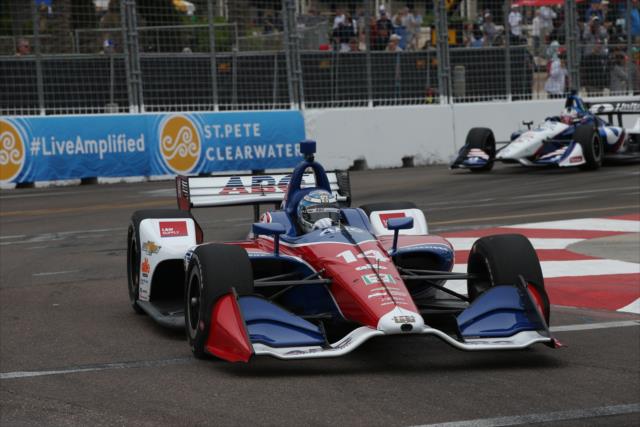 Tony Kanaan makes his exit of Turn 10 during practice for the Firestone Grand Prix of St. Petersburg -- Photo by: Chris Jones